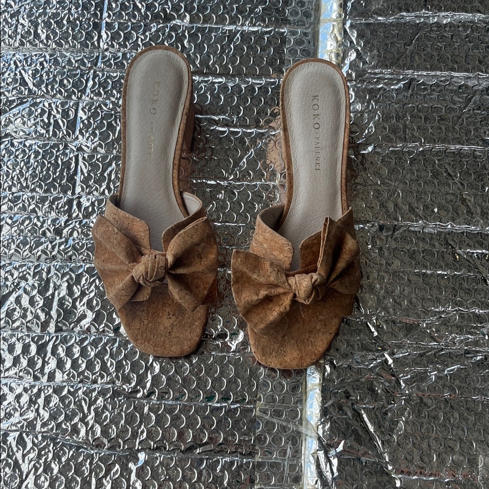 KOKO +  PALENKI  Tan  Bow Mules